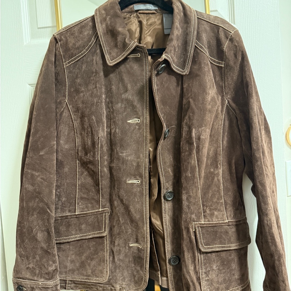 Liz Claiborne Brown suede jacket XL
